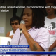 Takiyah Thompson, who, according to witnesses, put the noose around the statue’s neck (WNCN video screenshot)